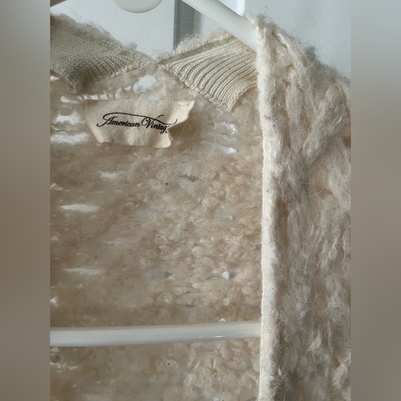 American Vintage Cloud-Like Ivory Open Cardigan M/L - Picture 8 of 9